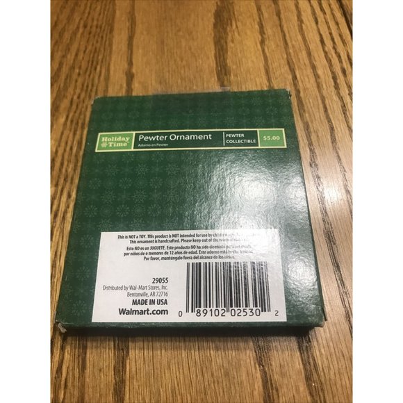 HOLIDAY TIME MILITARY SWAROVSKI CRYSTAL FRAME ORNAMENT PEWTER - Picture 3 of 3